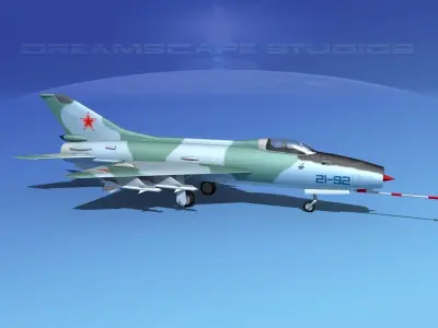 MIG-21 Fishbed V04 3D model