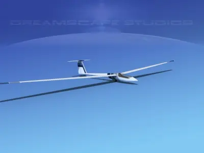 Schleicher ASW 22 Sailplane V08 3D model