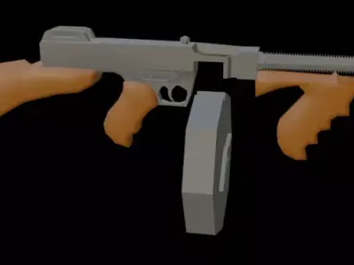 Low Poly Thompson Low-poly 3D model