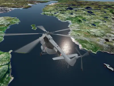 Mi-8T India Air Force Animated Low-poly 3D model