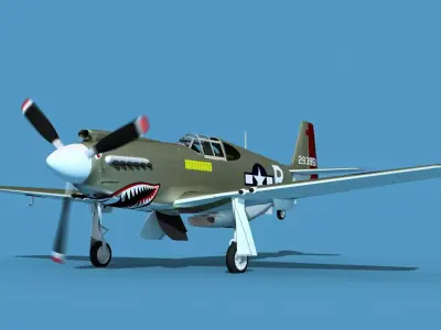 North American A-36A Apache V02 USAAF 3D model