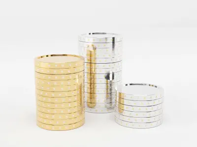 Coins 3d model Low-poly 3D model