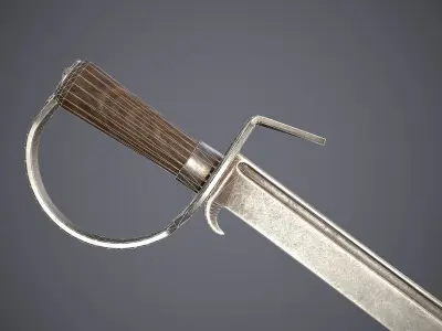 Cutlass sword Low-poly 3D model