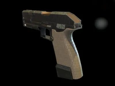 P2020 Pistol from Apex Legends Low-poly 3D model