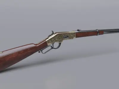 Carabine - Winchester 1866 Low-poly 3D model