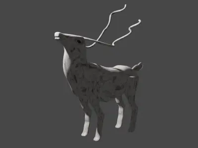 Marble deer 3D model