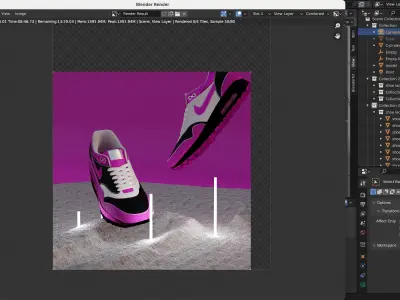 Nike Air 1 sneaker Barbicore Free 3D model