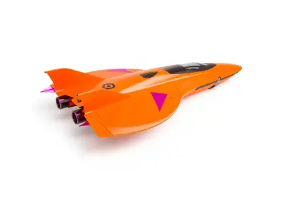 Orange Jet Fighter model pack Low-poly 3D model