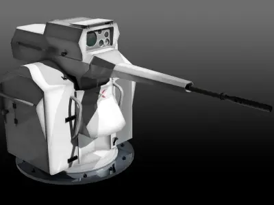  Nexter Narwhal 20 Naval Weapon Station Low-poly 3D model