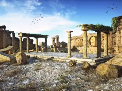 Ancient Ruins Low-poly 3D model