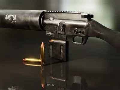 Arbiter 450 Bushmaster - Sawed off AR Low-poly 3D model