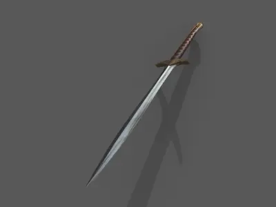 Medieva Fantasy Sword Low-poly 3D model