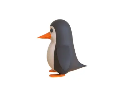 Cartoon Penguin v005 Low-poly 3D model