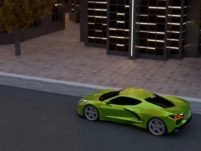 Autumn skyscrapers city showroom 3D model 3D model