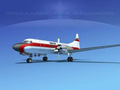 Convair CV-580 Zantop 3D model