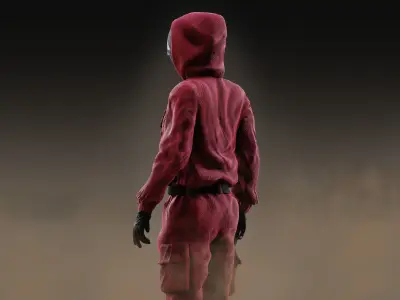 Squid Game soldier Low-poly 3D model