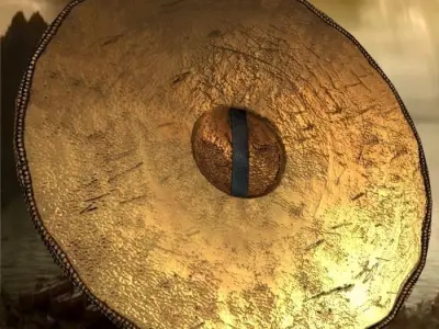 indian shield Low-poly 3D model