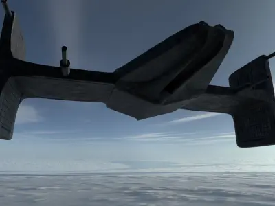 Spaceship 3D model Low-poly star wars tie fighter Low-poly 3D model