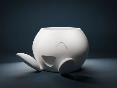 Macetero pokemon Oddish- pokemon odish flowerpot 3D print model