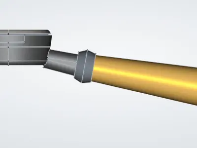 Coffee-Portafilter Low-poly 3D model