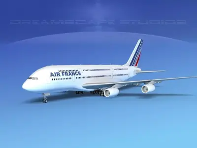 Airbus A380-800 Air France 3D model