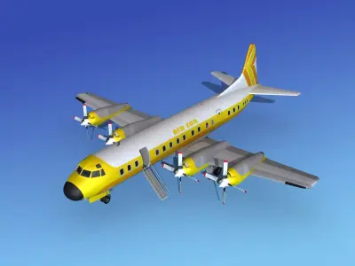 Lockheed L-188 Electra HP Air Sun 3D model