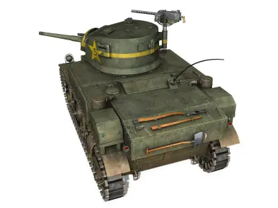 M3 Light Tank Stuart - El Diablo 3D model