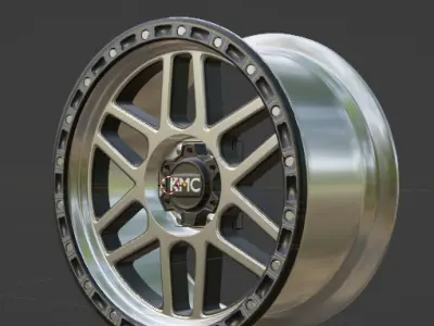 MESA KMC OFF-ROAD WHEEL Low-poly 3D model