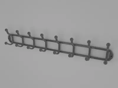 Fixed Clothes Hanger Free low-poly 3D model