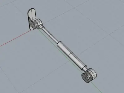 Gas Spring Free low-poly 3D model