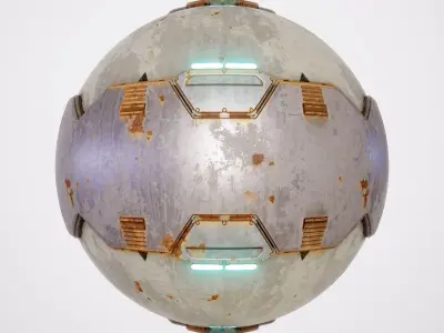 PBR Sci-Fi Texture Pack 11 Low-poly 3D model