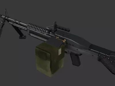 M60 - Game mesh Low-poly 3D model