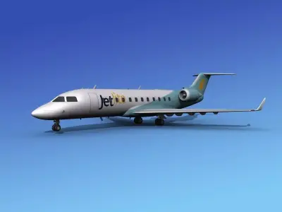 Canadair CRJ200 JetLite 3D model