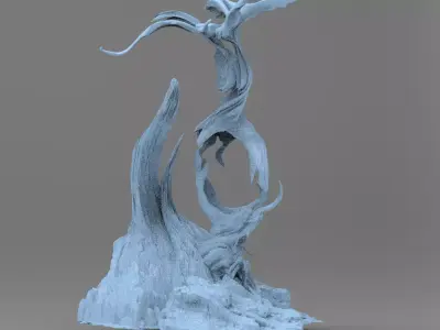  Claw Sculpted tree Cliff 3D model