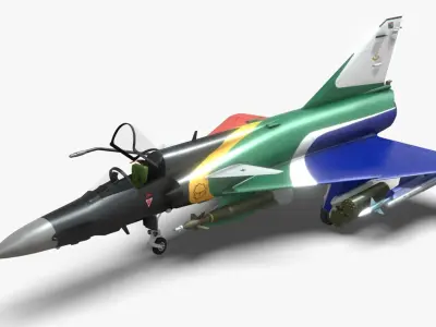 Atlas Cheetah C South African Display Team Low-poly 3D model