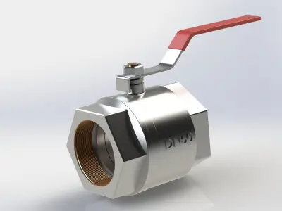 Ball Valves - inch thread - DN20-DN100 3D model