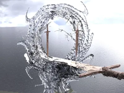 Excalibur fountain 1 3D model