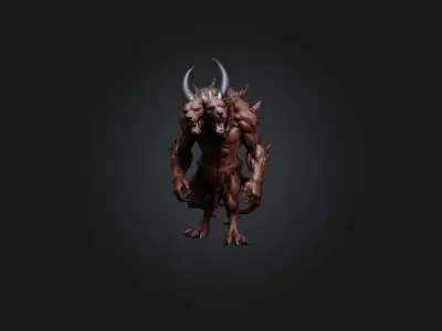 Cerberus Low-poly 3D model