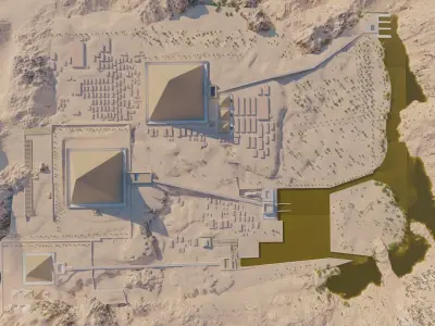 ancient egyptian pharaohs buildings-Ancient Egyptian Temple 3D model