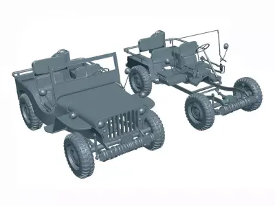  military Jeep 3D print model