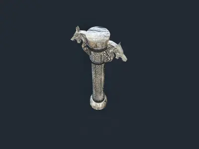 Norse column low poly Low-poly 3D model