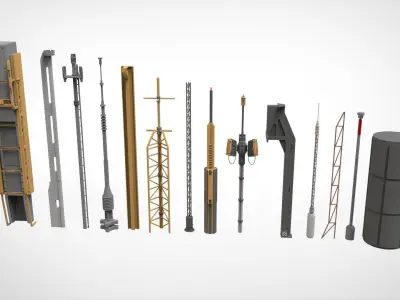 Sci-Fi architecture Elements collection 32 3D model