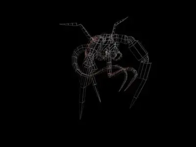 Spider Creature Rigged Low-poly 3D model