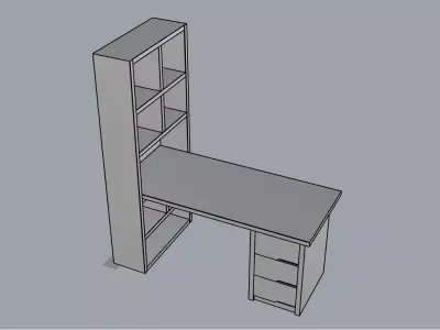 Regular Desk Free 3D model