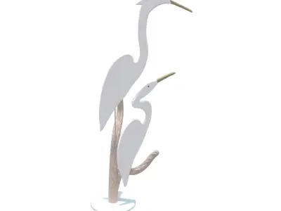 Heron Garden Sculpture Free 3D model