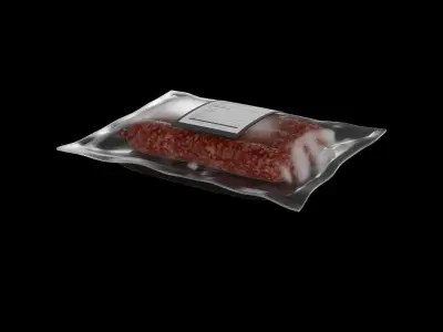 Meat snacks and cabanossi Garlic Sausage 3D model