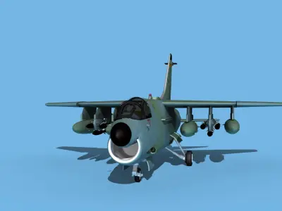 Chance Vought A-7E Corsair II V09 USAF 3D model