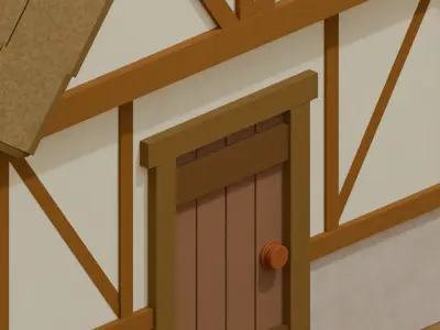 Medieval House Design 1 Low-poly 3D model