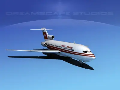 Boeing 727-100 Trans World 2 3D model