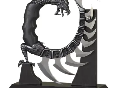 Fantasy Master FM-571 Fantasy Dragon Show Blade with Stand 3D model